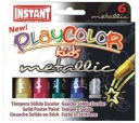 Farby w sztyfcie PLAYCOLOR 6 kolorów metaliczne