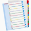 Przekładki A4 ESSELTE Maxi Mylar kolorowe,  numeryczne 1-12 /100209/