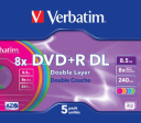 Płyty DVD + R VERBATIM 8,5 GB Double Layer (DL)